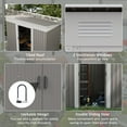 thumbnail image 6 of Outsunny 7'x4' Metal Garden Storage Shed with Vents, Light Gray, Steel Frame, 6 of 10