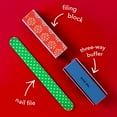 thumbnail image 4 of Awaken By Quality Choice Assorted Holiday Nail Care Stocking Stuffer Combo Pack - File, Buffer, and Filing Block - Essential for Nail - 3 Pack, 4 of 5