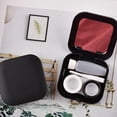 thumbnail image 2 of 2Pcs Contact Lens Box, Reusable Plastic Portable Square Contact Lens Case Portable Contact Box Travel Kit Travel Contact Case Cute Lens Holder Kit(Black), 2 of 8