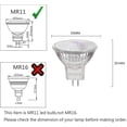 thumbnail image 3 of 12V 50W Halogen Bulbs MR11 GU4 Spot Base Warm White, Dimmable, 8-pack, 3 of 5