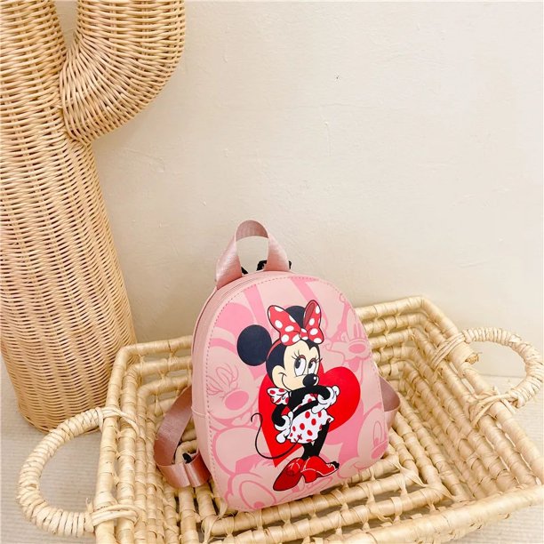 Disney-mochila Kawaii Sanrio para niños y niñas, Mini bolso escolar con dibujos animados de Minnie, bonito bolso de hombro, novedad de 2024