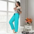 thumbnail image 6 of Picia Aqua Womens Soft Woven Cotton Elastic Waistband Sleep Pajama Pant Lounge Sleep Pant With Pockets And Drawstring-Small, 6 of 9