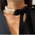 thumbnail image 2 of Jinsinto Collier Ras du Cou à Perles à la Mode pour Femmes Usage Quotidien (Noir), 2 of 5