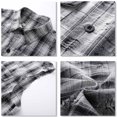 thumbnail image 4 of Miluxas Men's Sleeveless Shirt Plaid Button Down Casual Vest Shirts Black S(S), 4 of 9