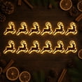 thumbnail image 6 of Led Reindeer Wall Decorations, Wooden Led Illuminated Reindeer Wall Hangings 12Pcs Lights & 1 Remote Set For Home Holiday Display, 6 of 8