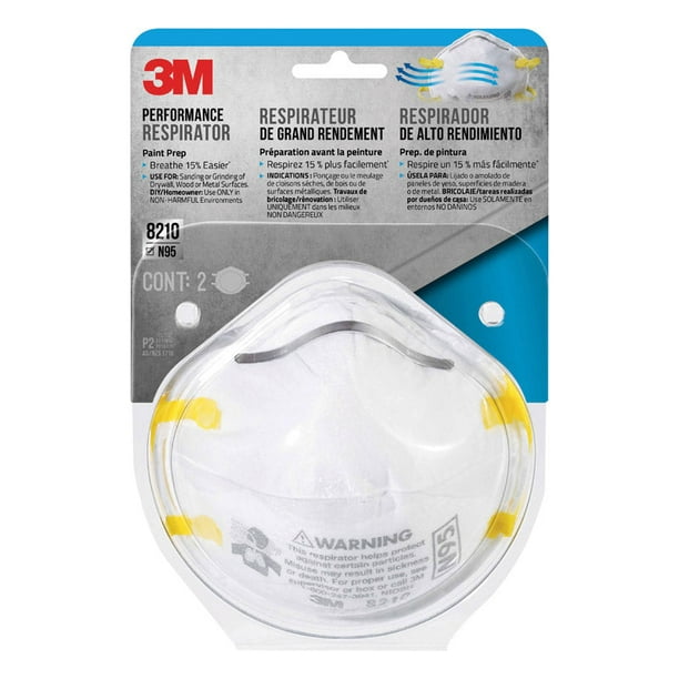 Respirador desechable 3M N95, vaso de preparación de pintura, blanco, 2 unidades