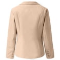 thumbnail image 4 of Mujeres Sólido Damas Solapa Motor Chaqueta Abrigo Cremallera Biker Punk Recortada Tops Fridja BV0+1749, 4 of 6