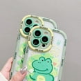 thumbnail image 3 of Cartoon Crocodile Flower Letters Soft  for iPhone Case (Green,iPhone 15), 3 of 6