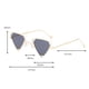 thumbnail image 3 of de sol triangulares marco Punk, para exteriores, Negro grisáceo Colcomx Gafas de sol estilo punk para mujer, 3 of 8