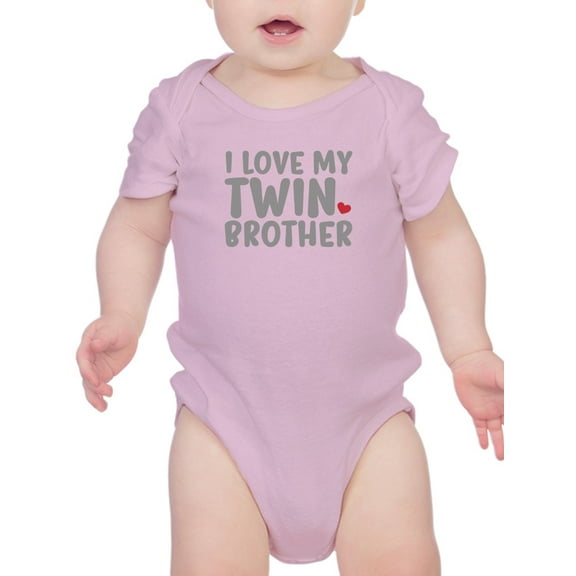 I Love My Twin Brother Bodysuit Infant -Smartprints Designs,  12 Months