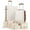 White Tan, variant on 2 Piece Travel Luggage Sets (20"&28") Hardside Suitcase with 7PC Organizer Bags,White Tan