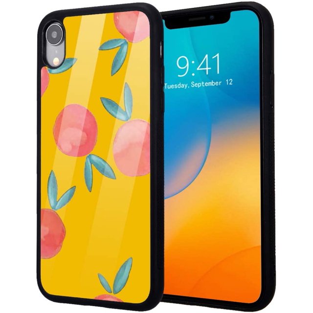 Idocolors Étui Mignonnes pour iPhone 11 Pro, Étui de Protection Arrière Rigide en TPU&Aluminium Flexible Antichoc, Étui Imprimée Orange pour iPhone 11 Pro