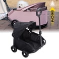thumbnail image 1 of Foldable Pet  with Canopy, Waterproof 4 Wheels Dog  for Small Dogs and Cats, Portable Cat Strollers with Sun Shades, Adjustable Handle & Breathable Mesh, 1 of 7