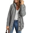 thumbnail image 4 of Suéter holgado de otoño e invierno de estilo europeo y americano, cárdigan de punto para mujer, 4 of 4