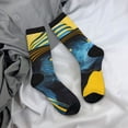 thumbnail image 5 of KLL Stylish Yellow Dog Print Cool Socks Men's Women's Crew Socks Funny Crazy Novelty Stockings, 5 of 6