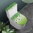 thumbnail image 3 of HELLHERO Clover Keep Dust Stain Polyester Toilet Cover Set Fits All Toilet Shapes Comfortable and Practical Toilet Lid Dust Cover Set Stretch for Bathroom Supplies, 3 of 6