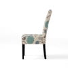 Noble House Peggy Indoor Contemporary Fabric Dining Chair, Set of 2, Light Beige, Blue Floral