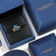 thumbnail image 5 of Gem Stone King 10K Two Tone Gold London Blue Topaz Engagement Ring for Women | 2.25 Cttw | Oval 9X7MM | Gemstone November Birthstone | Size 8, 5 of 6
