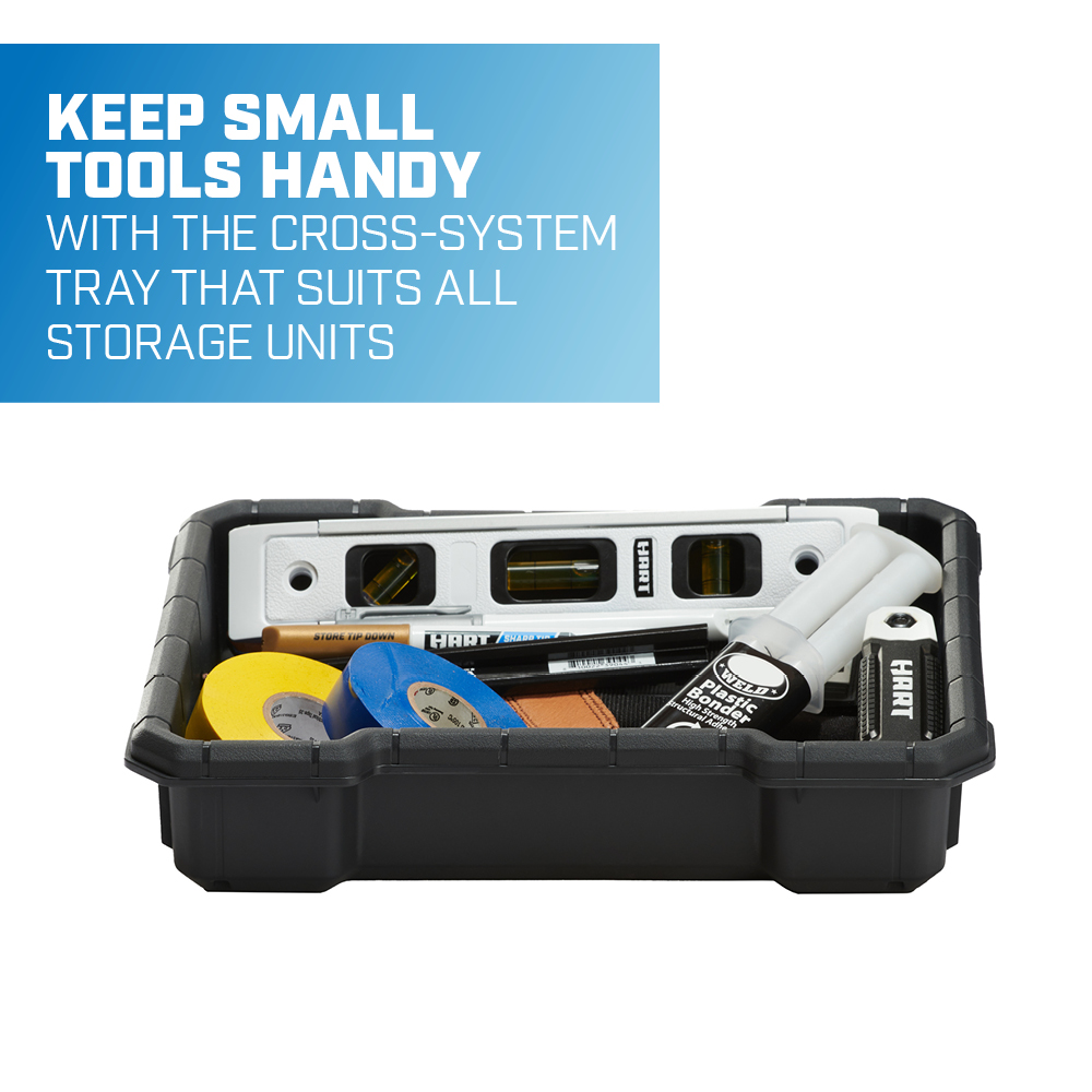 HART Stack System, Mobile Toolbox for Storage and Organization, 3 Piece Resin Plastic Modular Toolbox System - image 8 of 10