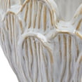 thumbnail image 4 of Bloomingville Debossed Stoneware Flower Shaped Planter in Reactive Glaze, Cream, 4 of 6