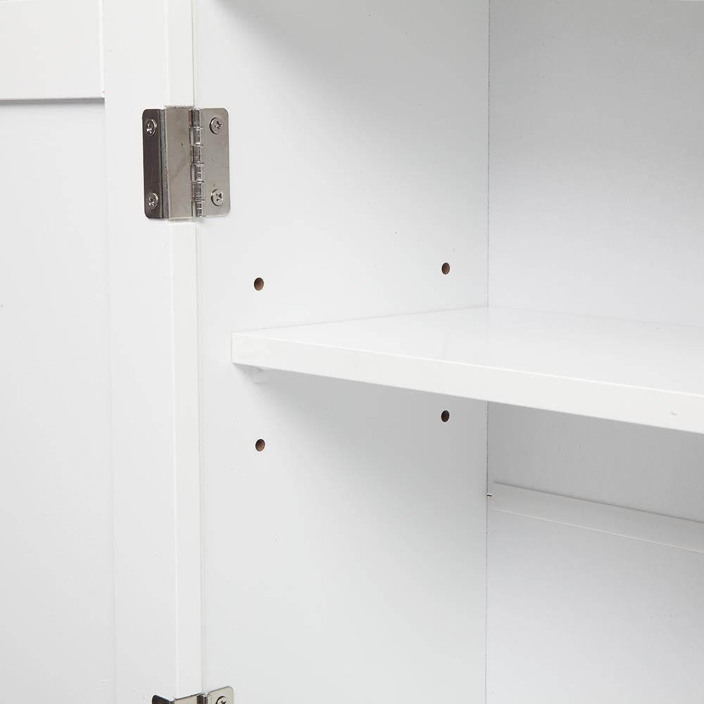 Ktaxon Wooden Bathroom Wall Medicine Cabinet, Adjustable Shelf, White Finish