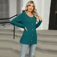 thumbnail image 3 of SWSMCLT Women's Soft Pullover Sweater Warm Top Elegant Duster Cardigan Crewneck Long Sleeve Fashion Spring Loose Peacock Blue Large, 3 of 5