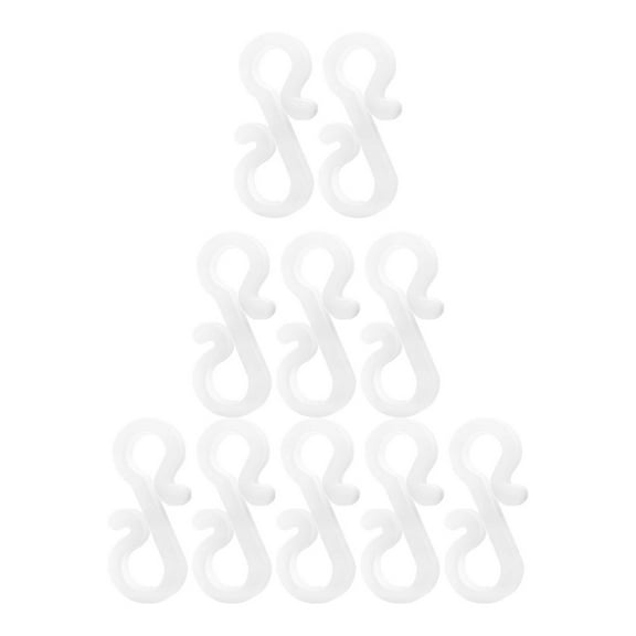 CRILSTYLEO 50Pcs White Decorative Christmas Ornament Hooks Rustless Clips for Tree and Floral Arrangements