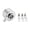 Silver, variant on 360° Car Steering Wheel Quick Release, 3/4" Shaft Racing Disconnect Hub Adapter, Heavy Duty