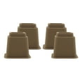 thumbnail image 2 of Juego de 4 elevadores de cama ajustables Zulema de plástico de alto rendimiento 5 pulgadas, 2 of 8