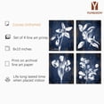 thumbnail image 2 of Rustic Navy Blue Botanical Wall Art Vintage Flower Poster Picture Plant Wall Print Modern Farmhouse Floral Painting French Country Kitchen Room Decor - Cobalt Blue Leaf Sketch - Antique Indigo, 2 of 6