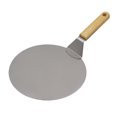 thumbnail image 3 of Pala de pizza redonda pequeña: disponible en el hogar con mango Cuchillo de acero inoxidable para pizza Pala para hornear pizza Mango de madera Fácil de usar Transferencia de pizza, 3 of 4