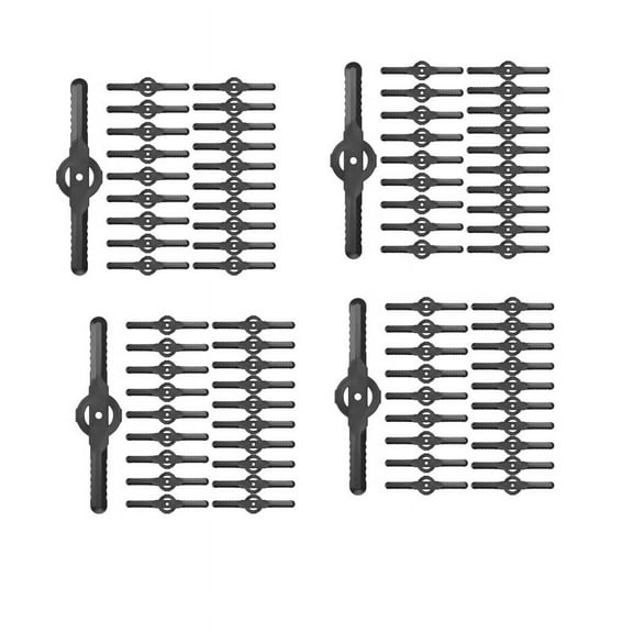 80Pcs Plastic Grass Trimmer Blades Lawn Mower Blade Cordless Trimmer Garden Tool Lawn Mower Trimmer Accessories