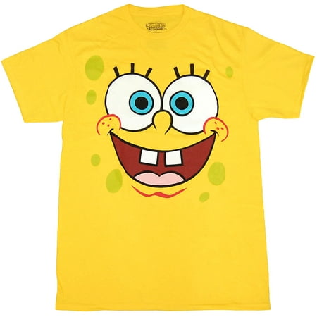 Bioworld - SpongeBob Squarepants Face Adult T-Shirt - Walmart.com ...