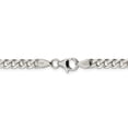 thumbnail image 3 of White Sterling Silver chain Curb 18 in 5 mm Polished 5.0mm, 3 of 5