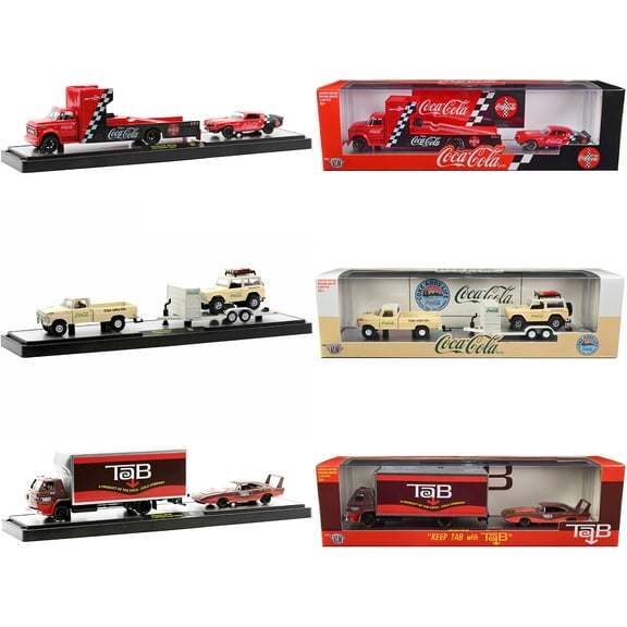 Auto Haulers "Sodas" Set of 3 pieces Release 21 Limited Edition to 8400 pieces Worldwide 1/64 Die Cast Models by M2 Machines