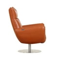 thumbnail image 3 of HomeRoots 43 in. Contemporary Orange Leather Lounge Chair, 3 of 5