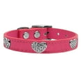 thumbnail image 3 of Mirage Pet Products Crystal & Leather Heart Dog Collar, Pink, S, 3 of 3