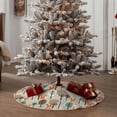 thumbnail image 5 of Daiia Squirrels and Trees Drawing Merry Christmas Tree Skirt , Xmas Large Lace-up Tree Skirt, Santa Snowflakes Rustic Home Decorations New Year Party Farmhouse Decor-30", 5 of 7