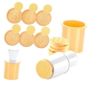 SKYSONIC Silicone Baking Cookie Set - Geometric Shape Cookie Molds with Handle, 6 High Heat Resistant Silicone Pieces Up to 480°F in Yellow