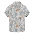thumbnail image 2 of Styesk T-Shirts pour Homme Mode Homme Décontractée Chemise à Imprimé Feuilles à Manches Courtes avec Col, 2 of 5