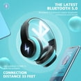 thumbnail image 7 of SEENDA Kids Headphones,Colorful LED Lights Kids Bluetooth Headphones with MIC,Stereo Sound, Bluetooth 5.0,Foldable,Childrens Headphones on Ear for Study, 7 of 7