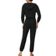 thumbnail image 3 of Conjuntos de sudaderas y pantalones de chándal para mujeres INSPIRE CHIC, sudadera corta y joggers largos XL en negro, 3 of 6