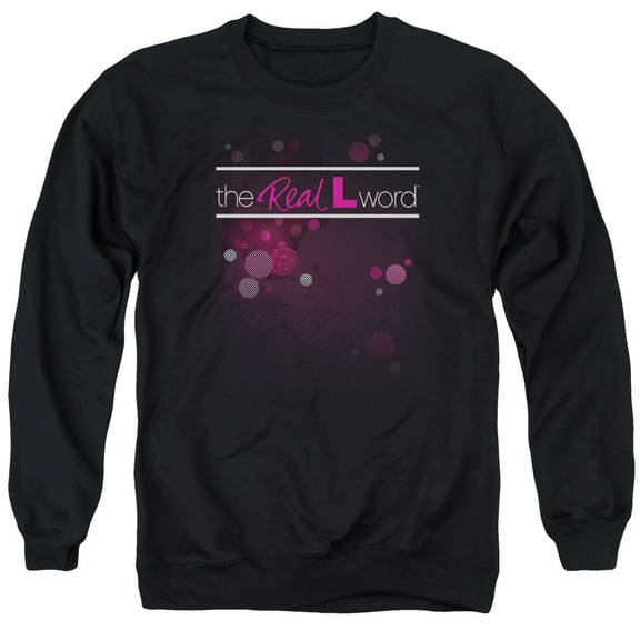 Real L Word Flashy Logo Adult Crewneck Sweatshirt Black