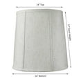thumbnail image 4 of HomeConcept 14"x16"x17" Prestige Large Drum Lampshade Textured Oatmeal Fabric, Cylinder Shade for Tall Table Lamps, 4 of 6