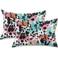 thumbnail image 2 of GZHJMY Satin Pillowcase for Hair and Skin, Colorful Leopard Cooling Pillow Case with Envelope Closure Soft Breathable Silk Satin Pillow Cover for Sleeping King Size 40x20 in Home Decor, 2 of 7