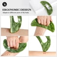 thumbnail image 4 of Herramienta de masaje Gua Sha CekPo Jade Stone con mango para cuerpo, 4 of 7
