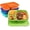 4 Pack(Jewel Brights), variant on buluker 4 Pack Bento Lunch Box Set 3 Compartment Food Storage Containers Wheat Straw Meal Prep Lunch Box Plastic Food Storage Containers, Microwave and Dishwasher Safe (light colour)