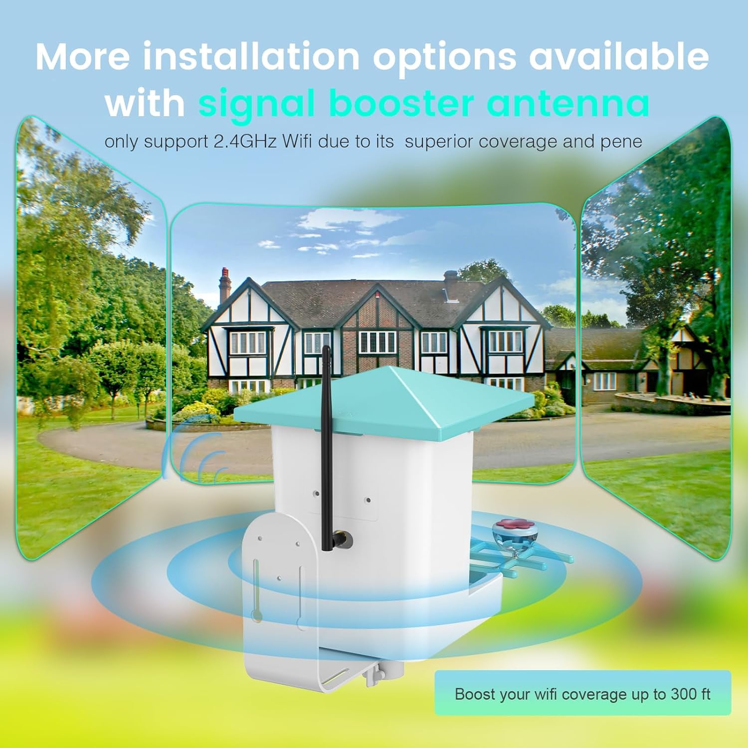 Smart Bird Feeder with Camera, AI Identify 16000+ Birds, 5W Solar, 170° View, Motion Detection – Ideal Gift for Bird Lovers