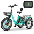thumbnail image 2 of MOONCOOL Electric Tricycle for Adults, 20" x 4.0 Fat Tire 7 Speed Electric Trike, 750W Motorized 3 Wheel Electric Bicycle with Front & Rear Basket Basket, Suspension Fork, 2 of 9