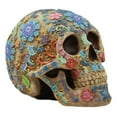 thumbnail image 3 of Ebros Gift Day of The Dead Floral Sugar Skull 6.5" Statue Skeleton Head Sculpture, Hand-painted, 3 of 10